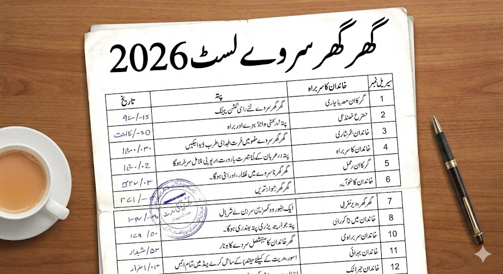 Ghar Ghar Survey List 2026