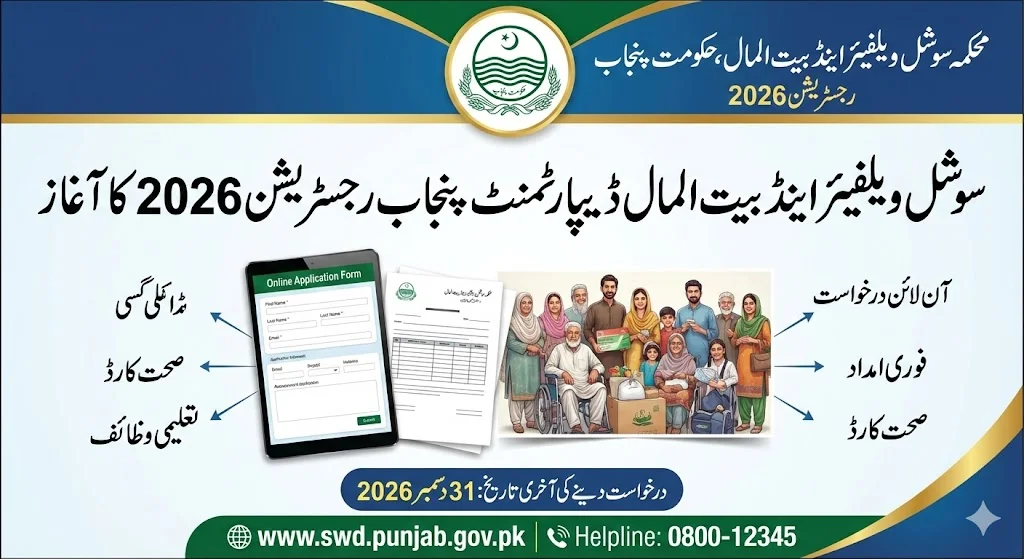 Social Welfare And Bait-ul-Maal Department Punjab Registration 2026