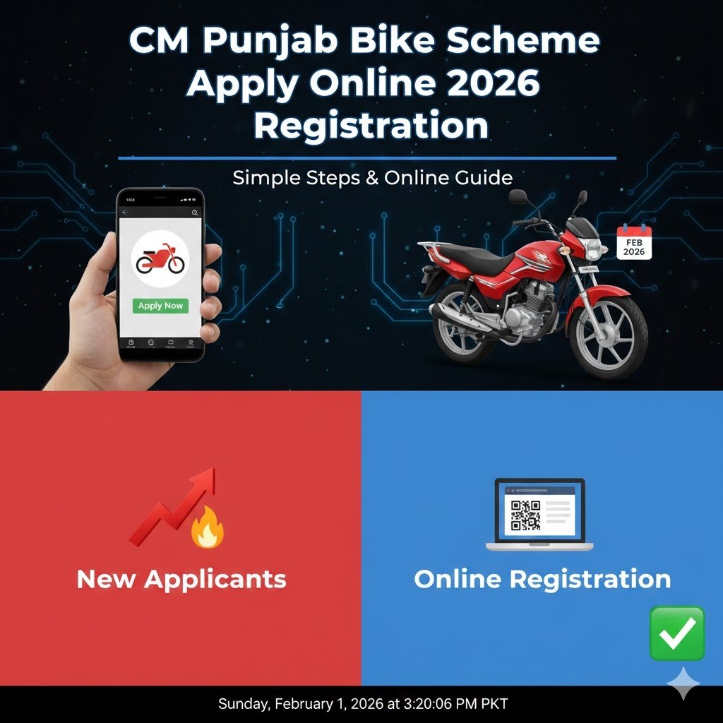 CM Punjab Bike Scheme Apply Online 2026 Registration