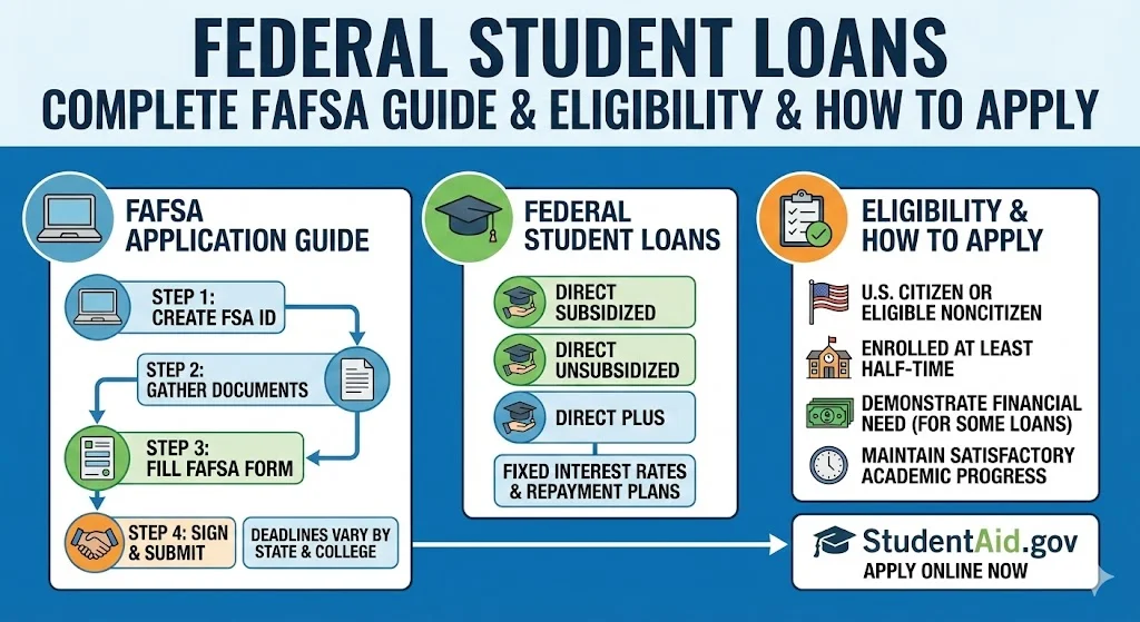 Federal Student Loans Complete FAFSA Guide And Eligiblity and How To Apply