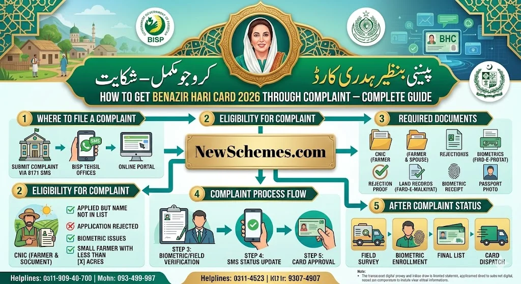 How to Get Benazir Hari Card 2026 Through Complaint – Complete Guide