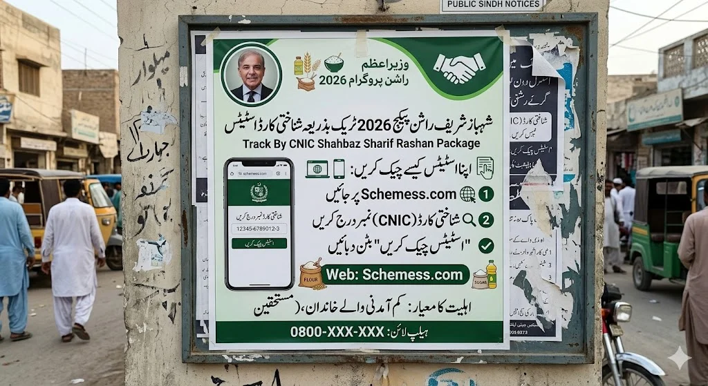 Track By CNIC Shahbaz Sharif Rashan Package 2026 Status